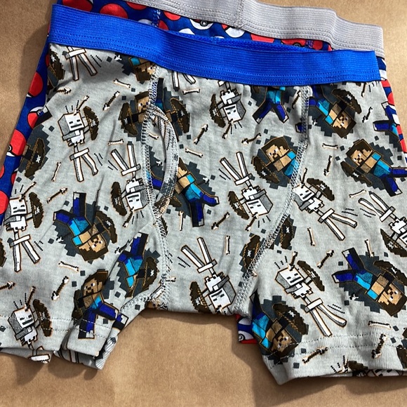 6 pair s 6 underwear 4 boxer brief 2 brief Minecraft space jam Pokémon Star Wars - Picture 5 of 6